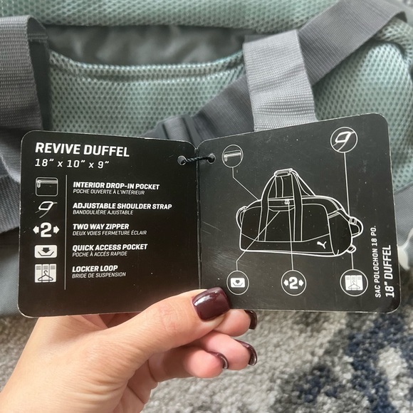 Puma Revive Duffel bag 18” sports trips vacation suitcase luggage handbag gym - Picture 6 of 6
